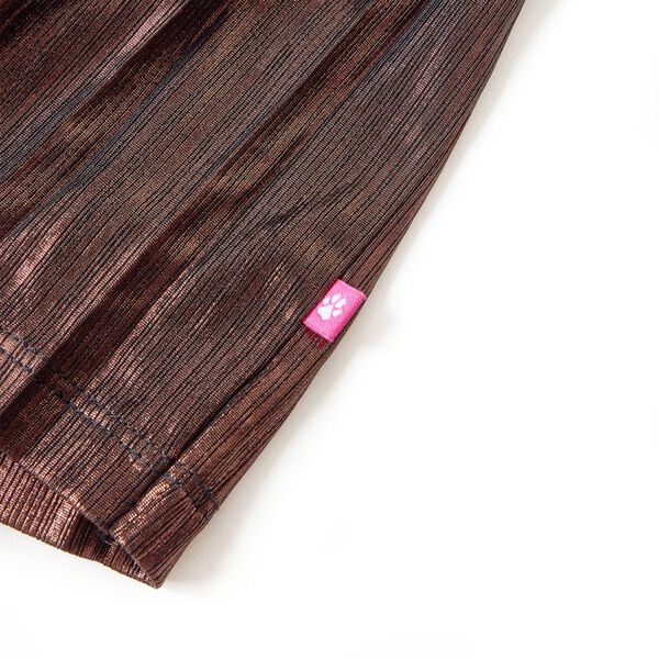 Dětsk&aacute; sukně se třpytkami koňakov&aacute; 140