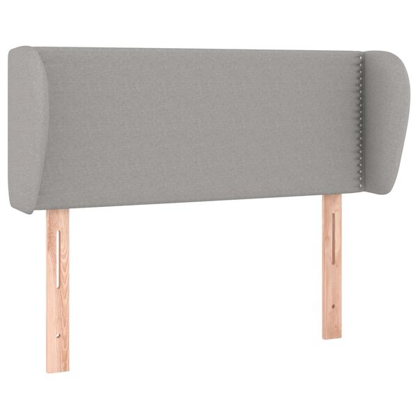 vidaXL Čelo postele typu u&scaron;&aacute;k světle &scaron;ed&eacute; 103x23x78/88 cm textil