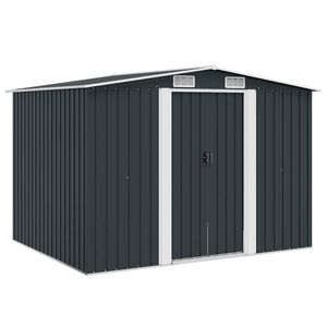 vidaXL Zahradn&iacute; domek na n&aacute;řad&iacute; antracitov&yacute; ocel 257 x 205 x 178 cm