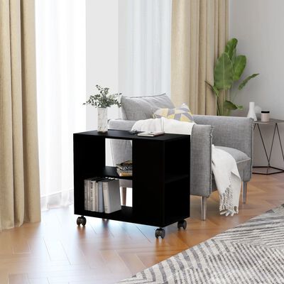 vidaXL Odkládací stolek černý 70 x 35 x 55 cm kompozitní dřevo