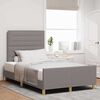 vidaXL R&aacute;m postele s čelo Taupe 120 x 200 cm textil