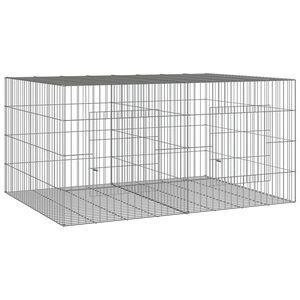 vidaXL 2d&iacute;ln&aacute; klec pro kr&aacute;l&iacute;ka 110 x 79 x 54 cm pozinkovan&eacute; železo