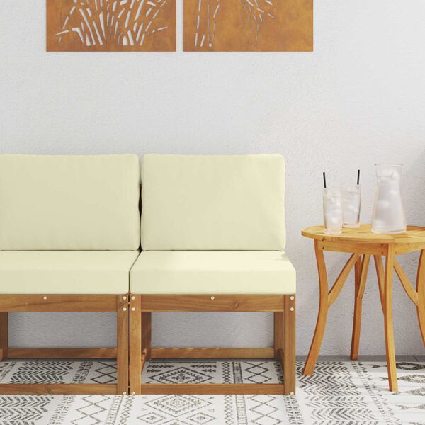 vidaXL Venkovn&iacute; středn&iacute; pohovka Masivn&iacute; ak&aacute;tov&eacute; dřevo