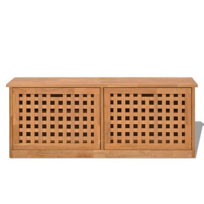 vidaXL Botníková lavice, masivní ořechové dřevo 94x20x38 cm