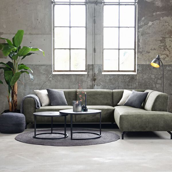 LABEL51 Koberec Jute kulat&yacute; 180 x 180 cm XXL antracitov&yacute;