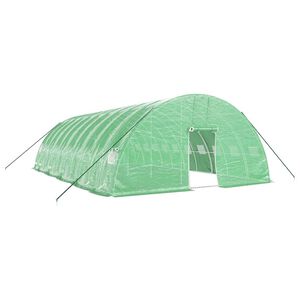 vidaXL Sklen&iacute;k s ocelov&yacute;m r&aacute;mem zelen&yacute; 60 m&sup2; 10 x 6 x 2,85 m