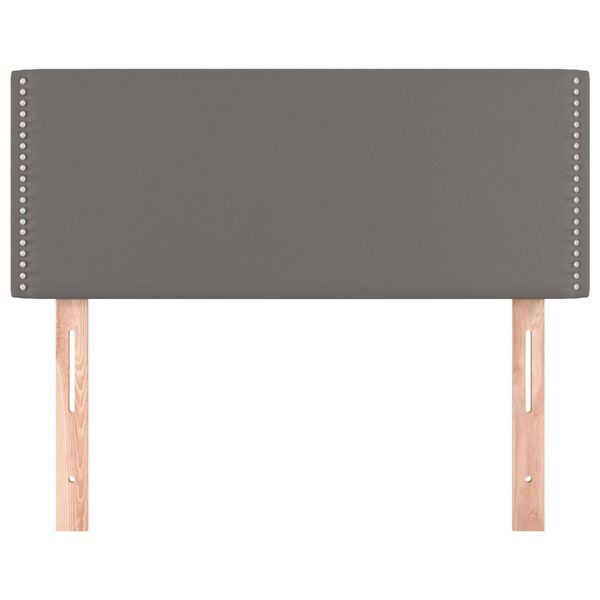 vidaXL Čelo postele &scaron;ed&eacute; 90x5x78/88 cm uměl&aacute; kůže