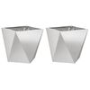 vidaXL Truhl&iacute;k 2 pcs Stř&iacute;brn&aacute; 40 x 40 x 40 cm Nerezov&aacute; ocel
