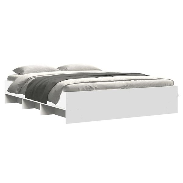 vidaXL Rám postele bílý 150 x 200 cm kompozitní dřevo