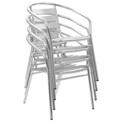 vidaXL Stohovatelné zahradní židle 4 ks hliníkové