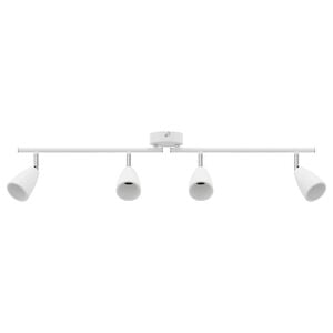 vidaXL Stropn&iacute; bodov&eacute; světlo s reflektory B&iacute;l&aacute; 70 x 12,5 x 10,5 cm kov