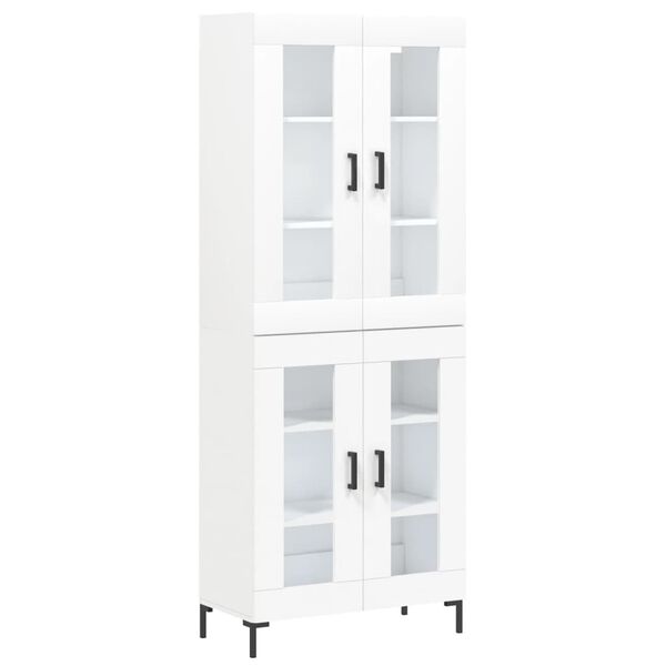 vidaXL Skříň highboard bílá 69,5 x 34 x 180 cm kompozitní dřevo