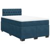 vidaXL Box spring postel s matrac&iacute; tmavě modr&aacute; 120 x 200 cm samet