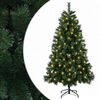 vidaXL Uměl&yacute; v&aacute;nočn&iacute; stromeček 120 cm 150 LED Tepl&aacute; b&iacute;l&aacute; PVC a kov