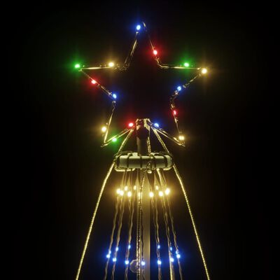 vidaXL Vánoční strom s hrotem 1 134 barevných LED diod 800 cm