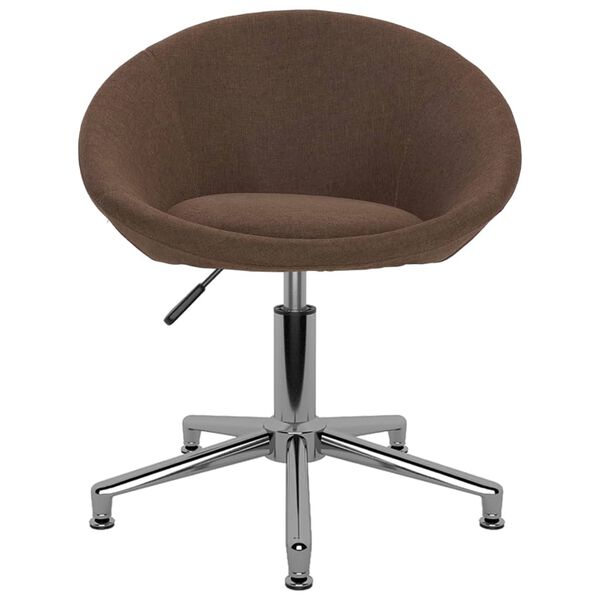 vidaXL Otočn&eacute; j&iacute;deln&iacute; židle 6 ks hněd&eacute; textil