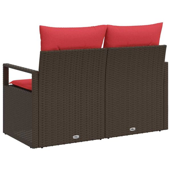 vidaXL Zahradn&iacute; sofa s pol&scaron;t&aacute;řem 120 x 62 x 69 cm polyratan