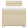 vidaXL Box spring postel s matrací krémová 80 x 200 cm textil