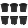 vidaXL Kulat&yacute; květin&aacute;č 6 ks Čern&aacute; &Oslash; 15 x 12 cm Plast
