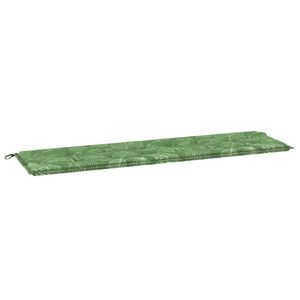 vidaXL Podložka na lavici Oxford l&aacute;tka Listov&yacute; design 180 x 50 x 3 cm