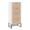 vidaXL Komoda b&iacute;l&aacute; 40 x 30 x 95 cm kompozitn&iacute; dřevo