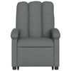 vidaXL Elektrick&eacute; zvedac&iacute; mas&aacute;žn&iacute; polohovac&iacute; křeslo tmavě &scaron;ed&eacute; textil