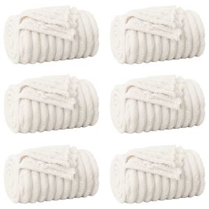 vidaXL Dekoračn&iacute; deky 6 ks Kr&eacute;mov&aacute; 200 x 150 cm 4.75 kg Fleece