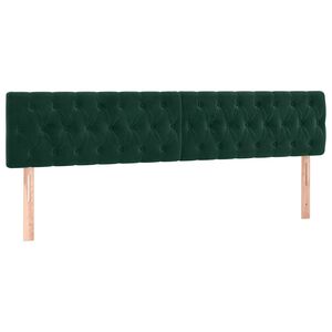 vidaXL Čela postele tmavě zelen&aacute; 180x7x78/88 cm samet