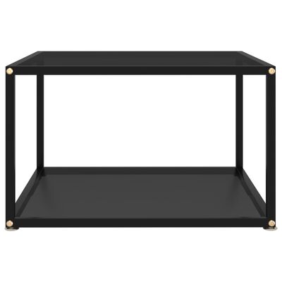 vidaXL Konferenční stolek černý 60 x 60 x 35 cm tvrzené sklo