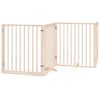 vidaXL Z&aacute;brana pro psy s dv&iacute;řky skl&aacute;dac&iacute; 4 panely 320cm topolov&eacute; dřevo