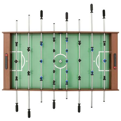 vidaXL Skládací stolní fotbal 121 x 61 x 80 cm hnědý