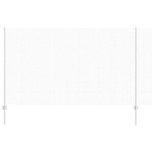 vidaXL Plot s sloupkem Stř&iacute;brn&aacute; 1,4 x 10 m Ocel