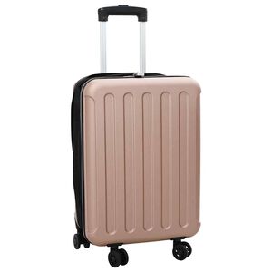 vidaXL Kufr se z&aacute;mkem růžov&aacute; zlat&aacute; 34 x 23 x 55.5 cm ABS plast