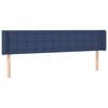 vidaXL Čelo postele typu u&scaron;&aacute;k modr&eacute; 183x16x78/88 cm textil