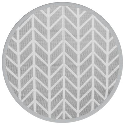 vidaXL Venkovní koberec šedý Ø 200 cm PP
