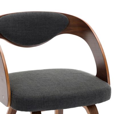 vidaXL Jídelní židle 6 ks tmavě šedé ohýbané dřevo a textil