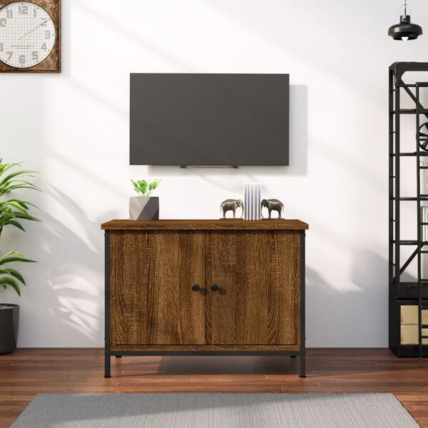 vidaXL TV skř&iacute;ňka s dv&iacute;řky hněd&yacute; dub 60x35x45 cm kompozitn&iacute; dřevo