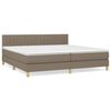 vidaXL Box spring postel s matrac&iacute; taupe 200x200 cm textil