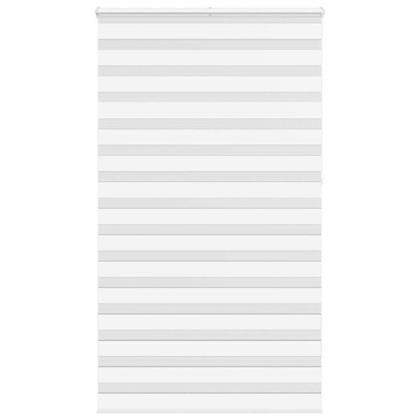 vidaXL Zebra roleta b&iacute;l&aacute; 130x230 cm &scaron;&iacute;řka l&aacute;tky 125,9 cm polyester