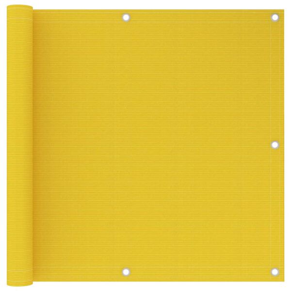 vidaXL Balkonov&aacute; z&aacute;stěna žlut&aacute; 90 x 600 cm HDPE