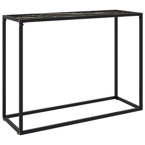 vidaXL Konzolov&yacute; stolek čern&yacute; 100 x 35 x 75 cm tvrzen&eacute; sklo