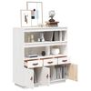 vidaXL Skř&iacute;ň highboard b&iacute;l&aacute; 100 x 40 x 108,5 cm masivn&iacute; borov&eacute; dřevo