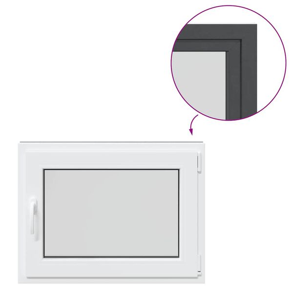 vidaXL Okno do sklepa "RISOR" 80x70 cm otev&iacute;ravě-sklopn&eacute; DIN prav&eacute; antracitov&eacute;