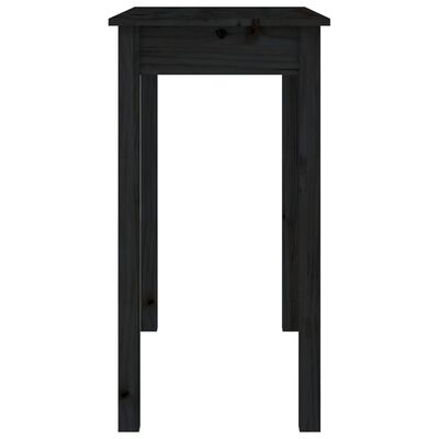 vidaXL Konzolový stolek černý 80 x 40 x 75 cm masivní borové dřevo