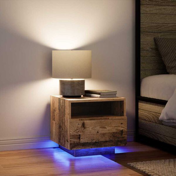 vidaXL Nočn&iacute; skř&iacute;ňka Star&eacute; dřevo 40 x 39 x 37 cm kompozitn&iacute; dřevo