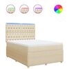vidaXL Box spring postel s matrac&iacute; kr&eacute;mov&aacute; 140x200 cm textil