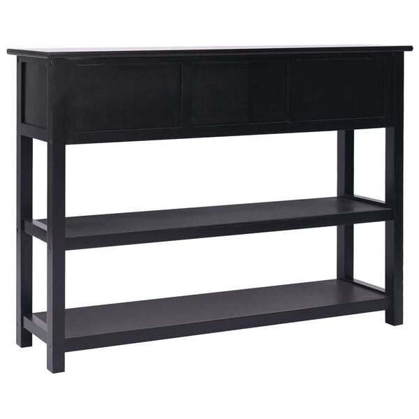 vidaXL Př&iacute;born&iacute;k čern&yacute; 108 x 30 x 76 cm masivn&iacute; dřevo pavlovnie