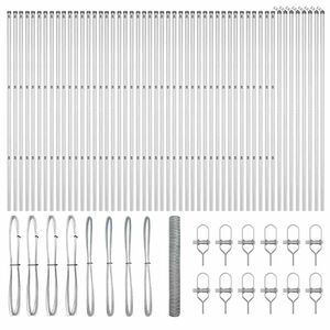 vidaXL Plotov&yacute; sloupek. Stř&iacute;brn&aacute;