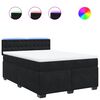 vidaXL Box spring postel s matrac&iacute; čern&aacute; 140x200 cm samet