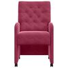 vidaXL Jídelní židle na kolečkách 2 pcs vínová červená 58 x 67 x 97 cm